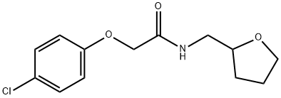 2-(4-chlorophenoxy)-N-(tetrahydro-2-furanylmethyl)acetamide Struktur