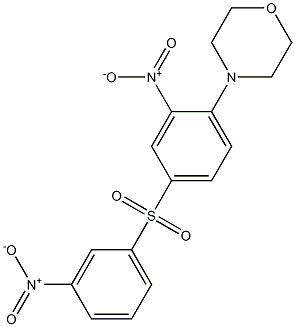 4-[2-nitro-4-({3-nitrophenyl}sulfonyl)phenyl]morpholine Struktur