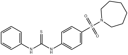 N-[4-(1-azepanylsulfonyl)phenyl]-N'-phenylthiourea Struktur