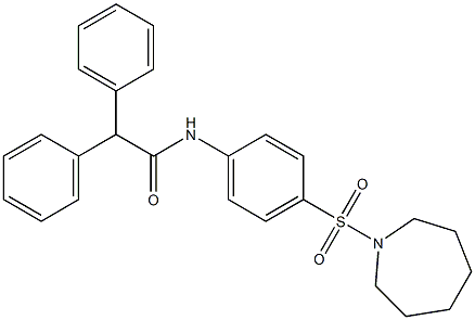 N-[4-(1-azepanylsulfonyl)phenyl]-2,2-diphenylacetamide Struktur