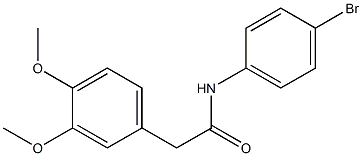 N-(4-bromophenyl)-2-(3,4-dimethoxyphenyl)acetamide Struktur