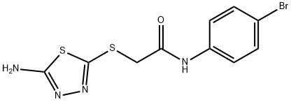 2-[(5-amino-1,3,4-thiadiazol-2-yl)sulfanyl]-N-(4-bromophenyl)acetamide Struktur