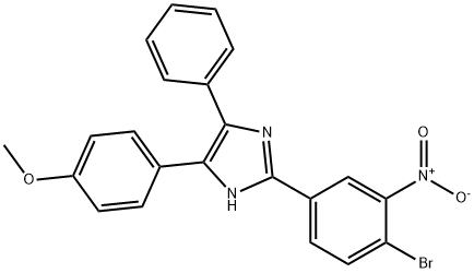 2-{4-bromo-3-nitrophenyl}-5-(4-methoxyphenyl)-4-phenyl-1H-imidazole Struktur