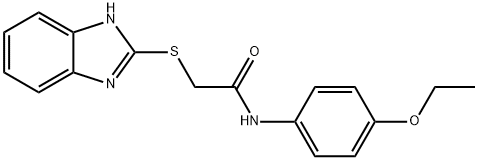 2-(1H-benzimidazol-2-ylsulfanyl)-N-(4-ethoxyphenyl)acetamide Struktur