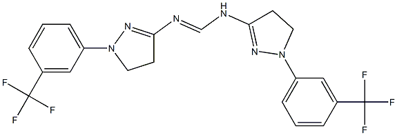 N,N'-bis{1-[3-(trifluoromethyl)phenyl]-4,5-dihydro-1H-pyrazol-3-yl}imidoformamide Struktur