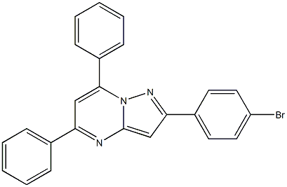 2-(4-bromophenyl)-5,7-diphenylpyrazolo[1,5-a]pyrimidine Struktur