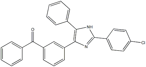 {3-[2-(4-chlorophenyl)-5-phenyl-1H-imidazol-4-yl]phenyl}(phenyl)methanone Struktur