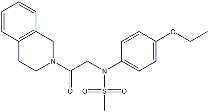 N-[2-(3,4-dihydro-2(1H)-isoquinolinyl)-2-oxoethyl]-N-(4-ethoxyphenyl)methanesulfonamide Struktur