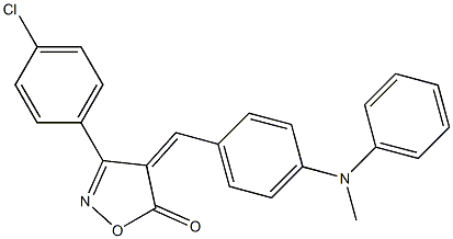 3-(4-chlorophenyl)-4-[4-(methylanilino)benzylidene]-5(4H)-isoxazolone Struktur