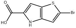 2-bromo-4H-thieno[3,2-b]pyrrole-5-carboxylic acid Struktur