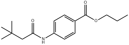 propyl 4-[(3,3-dimethylbutanoyl)amino]benzoate Struktur