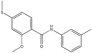 2-methoxy-N-(3-methylphenyl)-4-(methylsulfanyl)benzamide Struktur