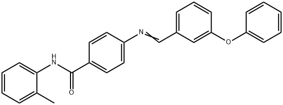 N-(2-methylphenyl)-4-[(3-phenoxybenzylidene)amino]benzamide Struktur