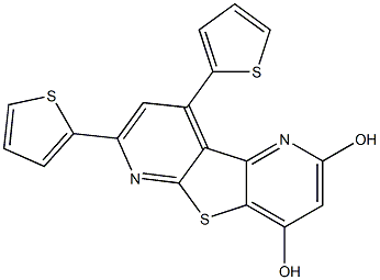 7,9-di(2-thienyl)pyrido[2',3':4,5]thieno[2,3-b]pyridine-2,4-diol Struktur