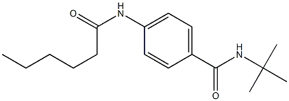 N-(tert-butyl)-4-(hexanoylamino)benzamide Struktur