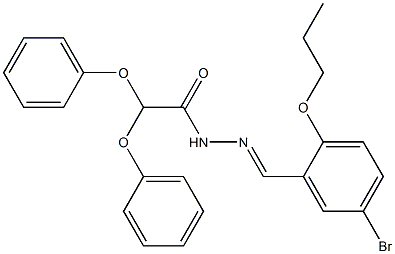 N'-(5-bromo-2-propoxybenzylidene)-2,2-diphenoxyacetohydrazide Struktur