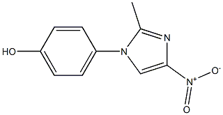 4-{4-nitro-2-methyl-1H-imidazol-1-yl}phenol Struktur