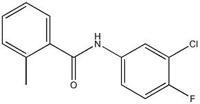 N-(3-chloro-4-fluorophenyl)-2-methylbenzamide Struktur