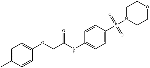 2-(4-methylphenoxy)-N-[4-(4-morpholinylsulfonyl)phenyl]acetamide Struktur