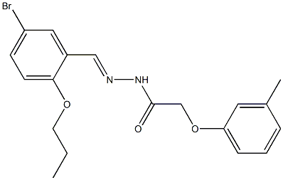 N'-(5-bromo-2-propoxybenzylidene)-2-(3-methylphenoxy)acetohydrazide Struktur