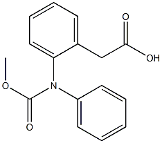 2-[(methoxycarbonyl)phenylamino]benzeneacetic acid Struktur