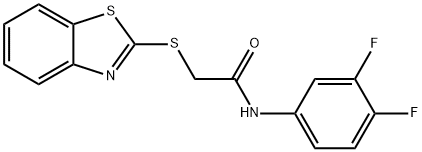 2-(1,3-benzothiazol-2-ylsulfanyl)-N-(3,4-difluorophenyl)acetamide Struktur