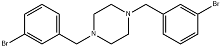 1,4-bis(3-bromobenzyl)piperazine Struktur