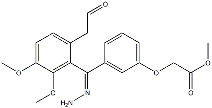 methyl (3-{2-[(3,4-dimethoxyphenyl)acetyl]carbohydrazonoyl}phenoxy)acetate Struktur