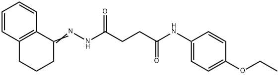 4-{2-[3,4-dihydro-1(2H)-naphthalenylidene]hydrazino}-N-(4-ethoxyphenyl)-4-oxobutanamide Struktur