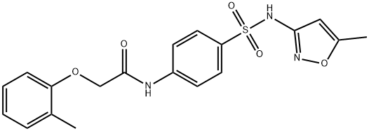 N-(4-{[(5-methyl-3-isoxazolyl)amino]sulfonyl}phenyl)-2-(2-methylphenoxy)acetamide Struktur