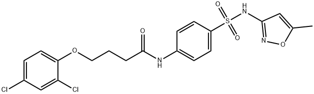 4-(2,4-dichlorophenoxy)-N-(4-{[(5-methyl-3-isoxazolyl)amino]sulfonyl}phenyl)butanamide Struktur