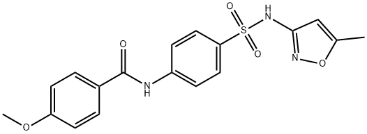 4-methoxy-N-(4-{[(5-methyl-3-isoxazolyl)amino]sulfonyl}phenyl)benzamide Struktur