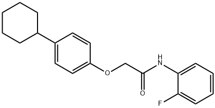 2-(4-cyclohexylphenoxy)-N-(2-fluorophenyl)acetamide Struktur