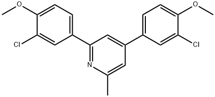 2,4-bis(3-chloro-4-methoxyphenyl)-6-methylpyridine Struktur