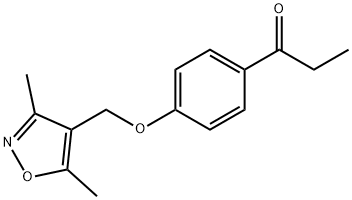 1-{4-[(3,5-dimethyl-1,2-oxazol-4-yl)methoxy]phenyl}propan-1-one Struktur