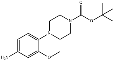 tert-butyl 4-(4-amino-2-methoxyphenyl)piperazine-1-carboxylate Struktur