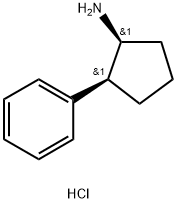 Cyclopentanamine, 2-phenyl-, hydrochloride,cis- Struktur