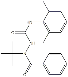 2-benzoyl-2-tert-butyl-N-(2,6-dimethylphenyl)hydrazinecarboxamide Struktur