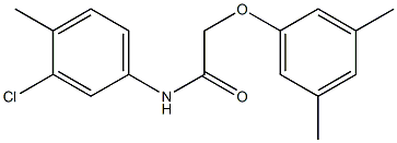 N-(3-chloro-4-methylphenyl)-2-(3,5-dimethylphenoxy)acetamide Struktur