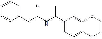 N-[1-(2,3-dihydro-1,4-benzodioxin-6-yl)ethyl]-2-phenylacetamide Struktur