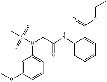 ethyl 2-({[3-methoxy(methylsulfonyl)anilino]acetyl}amino)benzoate Struktur