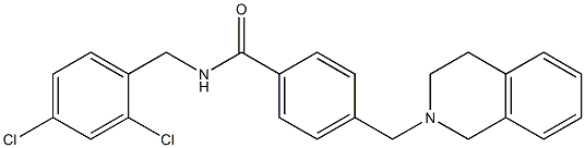 N-(2,4-dichlorobenzyl)-4-(3,4-dihydroisoquinolin-2(1H)-ylmethyl)benzamide Struktur