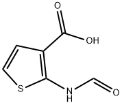 2-(formylamino)-3-thiophenecarboxylic acid Struktur