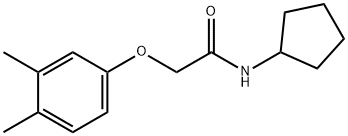 N-cyclopentyl-2-(3,4-dimethylphenoxy)acetamide Struktur