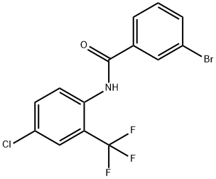 3-bromo-N-[4-chloro-2-(trifluoromethyl)phenyl]benzamide Struktur