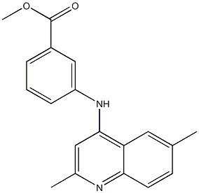 methyl 3-[(2,6-dimethylquinolin-4-yl)amino]benzoate Struktur