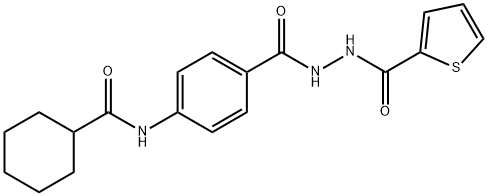 N-(4-{[2-(2-thienylcarbonyl)hydrazino]carbonyl}phenyl)cyclohexanecarboxamide Struktur