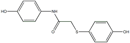 N-(4-hydroxyphenyl)-2-[(4-hydroxyphenyl)sulfanyl]acetamide Struktur