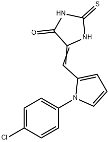 5-{[1-(4-chlorophenyl)-1H-pyrrol-2-yl]methylene}-2-thioxo-4-imidazolidinone Struktur