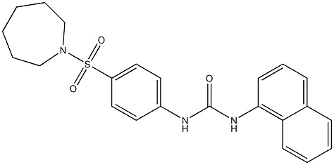 N-[4-(1-azepanylsulfonyl)phenyl]-N'-(1-naphthyl)urea Struktur